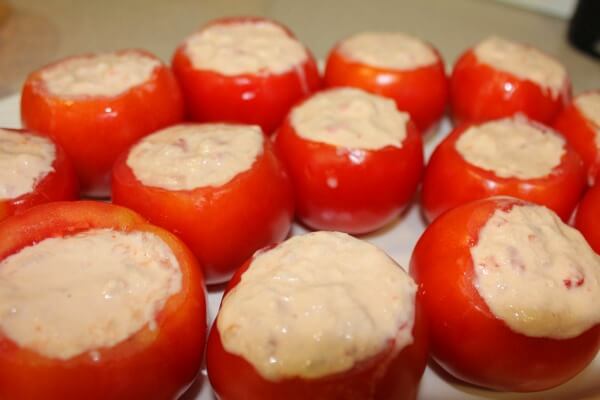 receta Tomates rellenos de bonito con alioli